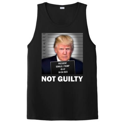 Funny Not Guilty Donald Trump Mug Shot PosiCharge Competitor Tank