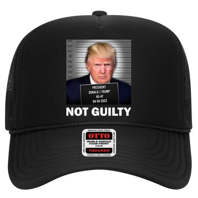 Funny Not Guilty Donald Trump Mug Shot Trucker Hat