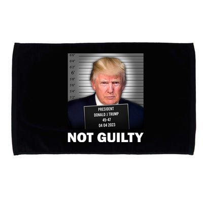 Funny Not Guilty Donald Trump Mug Shot Microfiber Hand Towel