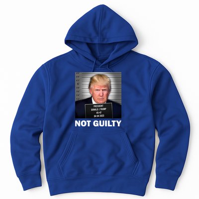 Funny Not Guilty Donald Trump Mug Shot Hoodie