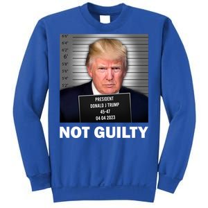 Funny Not Guilty Donald Trump Mug Shot Sweatshirt