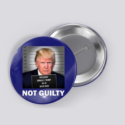 Funny Not Guilty Donald Trump Mug Shot Button