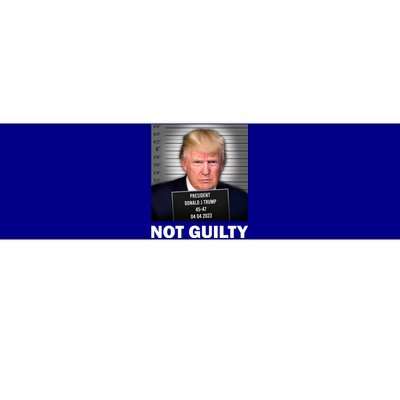 Funny Not Guilty Donald Trump Mug Shot Bumper Sticker