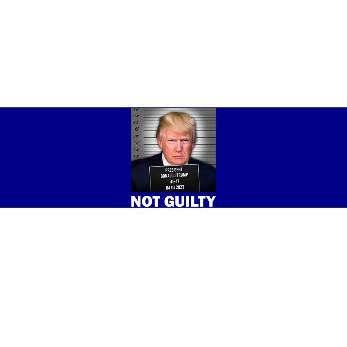 Funny Not Guilty Donald Trump Mug Shot Bumper Sticker