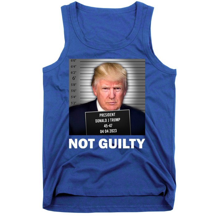 Funny Not Guilty Donald Trump Mug Shot Tank Top