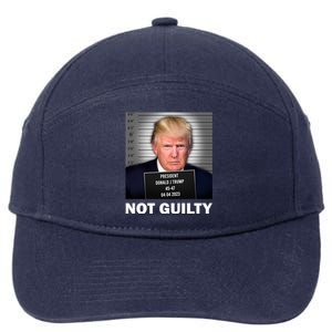 Funny Not Guilty Donald Trump Mug Shot 7-Panel Snapback Hat