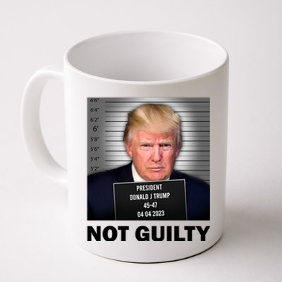 Funny Not Guilty Donald Trump Mug Shot Coffee Mug