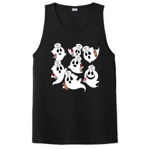 Funny Nurse Ghost Boo Scrub Western Halloween Spooky Season Great Gift PosiCharge Competitor Tank