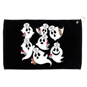 Funny Nurse Ghost Boo Scrub Western Halloween Spooky Season Great Gift Grommeted Golf Towel