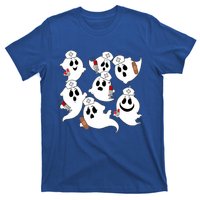 Funny Nurse Ghost Boo Scrub Western Halloween Spooky Season Great Gift T-Shirt