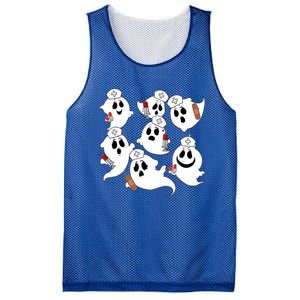 Funny Nurse Ghost Boo Scrub Western Halloween Spooky Season Great Gift Mesh Reversible Basketball Jersey Tank