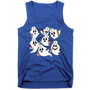 Funny Nurse Ghost Boo Scrub Western Halloween Spooky Season Great Gift Tank Top