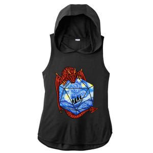 Funny Nerdy Gamer, Fantasy Art, Starry Night Ladies PosiCharge Tri-Blend Wicking Draft Hoodie Tank