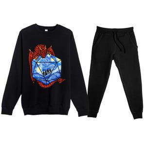 Funny Nerdy Gamer, Fantasy Art, Starry Night Premium Crewneck Sweatsuit Set