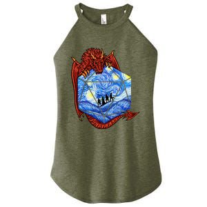 Funny Nerdy Gamer, Fantasy Art, Starry Night Women's Perfect Tri Rocker Tank