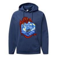 Funny Nerdy Gamer, Fantasy Art, Starry Night Performance Fleece Hoodie