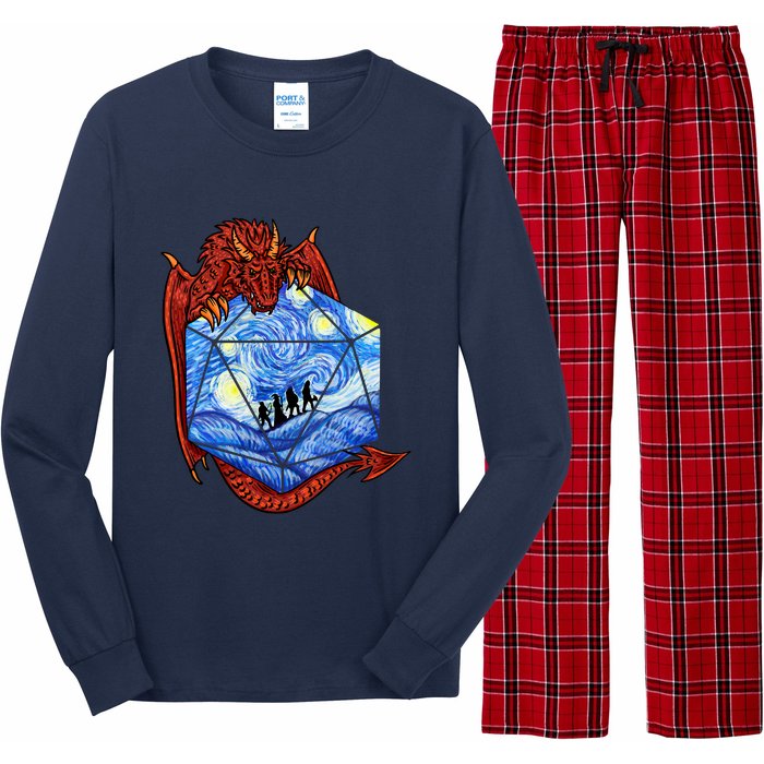 Funny Nerdy Gamer, Fantasy Art, Starry Night Long Sleeve Pajama Set