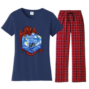 Funny Nerdy Gamer, Fantasy Art, Starry Night Women's Flannel Pajama Set