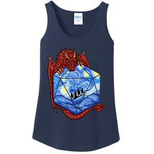 Funny Nerdy Gamer, Fantasy Art, Starry Night Ladies Essential Tank