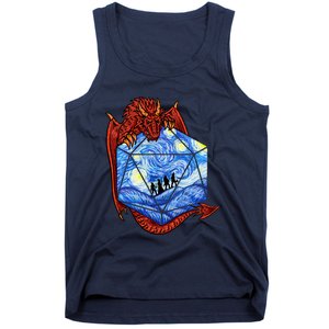 Funny Nerdy Gamer, Fantasy Art, Starry Night Tank Top