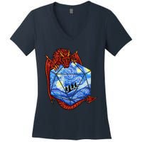 Funny Nerdy Gamer, Fantasy Art, Starry Night Women's V-Neck T-Shirt