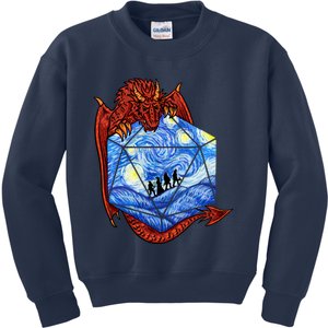 Funny Nerdy Gamer, Fantasy Art, Starry Night Kids Sweatshirt