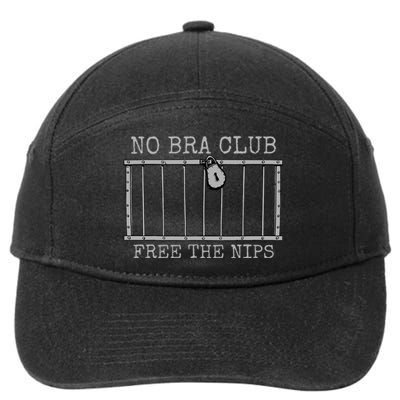 Feminist Not Guilty Free The Nips No Bra Club 7-Panel Snapback Hat