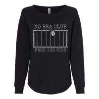 Feminist Not Guilty Free The Nips No Bra Club Womens California Wash Sweatshirt