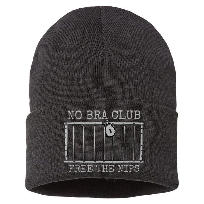 Feminist Not Guilty Free The Nips No Bra Club Sustainable Knit Beanie