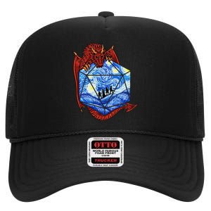 Funny Nerdy Gamer Fantasy Art Starry Night Gift High Crown Mesh Back Trucker Hat