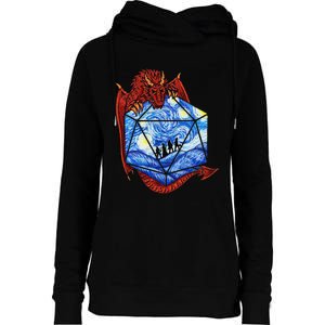 Funny Nerdy Gamer Fantasy Art Starry Night Gift Womens Funnel Neck Pullover Hood