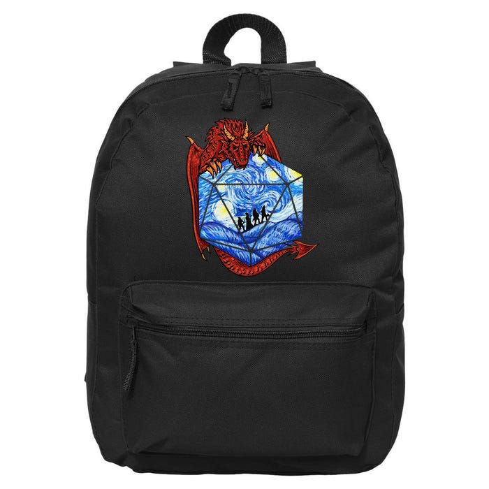 Funny Nerdy Gamer Fantasy Art Starry Night Gift 16 in Basic Backpack