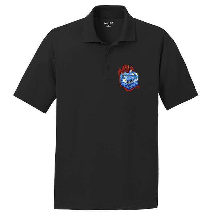 Funny Nerdy Gamer Fantasy Art Starry Night Gift PosiCharge RacerMesh Polo