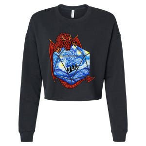 Funny Nerdy Gamer Fantasy Art Starry Night Gift Cropped Pullover Crew