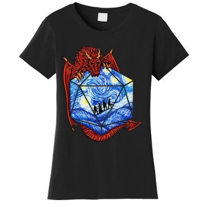 Funny Nerdy Gamer Fantasy Art Starry Night Gift Women's T-Shirt