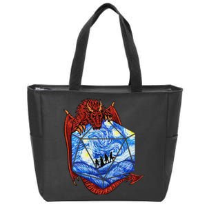 Funny Nerdy Gamer Fantasy Art Starry Night Gift Zip Tote Bag