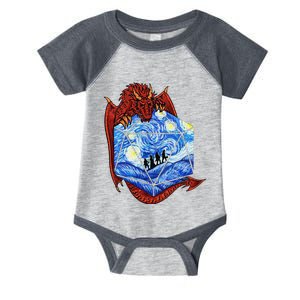 Funny Nerdy Gamer Fantasy Art Starry Night Gift Infant Baby Jersey Bodysuit