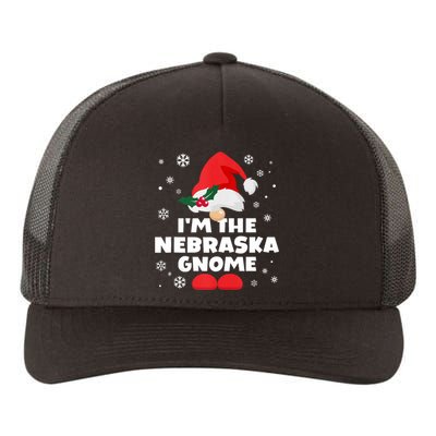 Funny Nebraska Gnome Family Matching Group Happy Christmas Yupoong Adult 5-Panel Trucker Hat