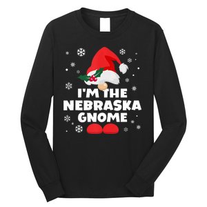 Funny Nebraska Gnome Family Matching Group Happy Christmas Long Sleeve Shirt