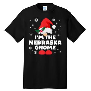 Funny Nebraska Gnome Family Matching Group Happy Christmas Tall T-Shirt