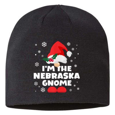 Funny Nebraska Gnome Family Matching Group Happy Christmas Sustainable Beanie