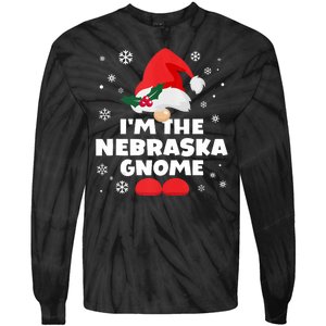 Funny Nebraska Gnome Family Matching Group Happy Christmas Tie-Dye Long Sleeve Shirt