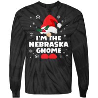 Funny Nebraska Gnome Family Matching Group Happy Christmas Tie-Dye Long Sleeve Shirt