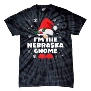 Funny Nebraska Gnome Family Matching Group Happy Christmas Tie-Dye T-Shirt