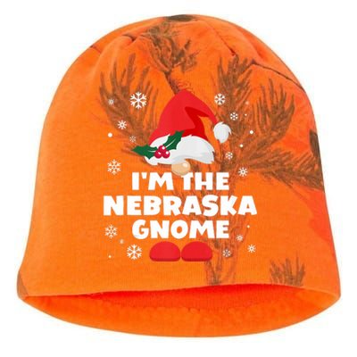 Funny Nebraska Gnome Family Matching Group Happy Christmas Kati - Camo Knit Beanie