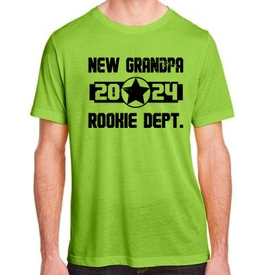 Funny New Grandpa Rookie Dept 2024 Adult ChromaSoft Performance T-Shirt