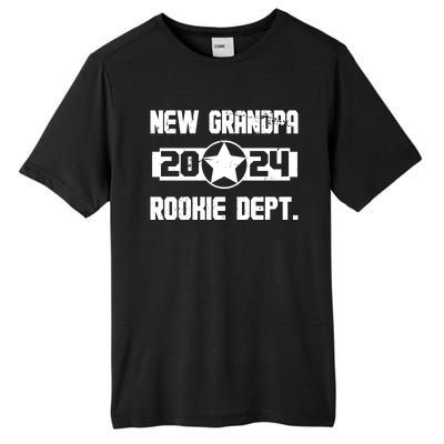 Funny New Grandpa Rookie Dept 2024 Tall Fusion ChromaSoft Performance T-Shirt