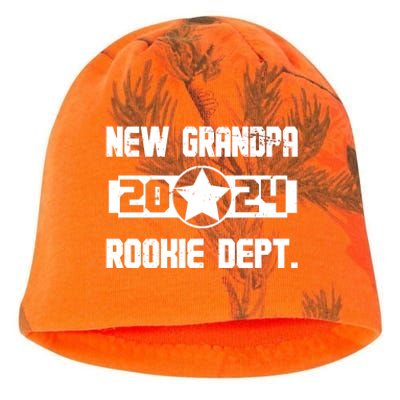 Funny New Grandpa Rookie Dept 2024 Kati - Camo Knit Beanie