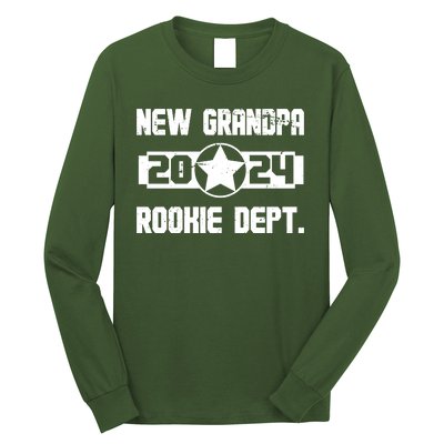 Funny New Grandpa Rookie Dept 2024 Long Sleeve Shirt