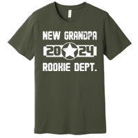 Funny New Grandpa Rookie Dept 2024 Premium T-Shirt